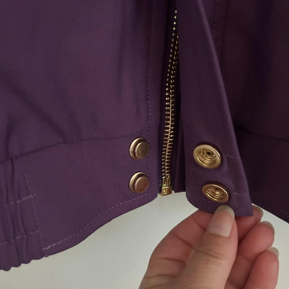 Bogey Boys Full Zip Retro Style Purple White Block Track Jacket S Small NWOT